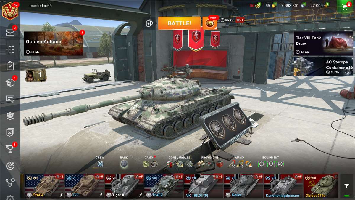Penjualan akun permainan World of Tanks Blitz